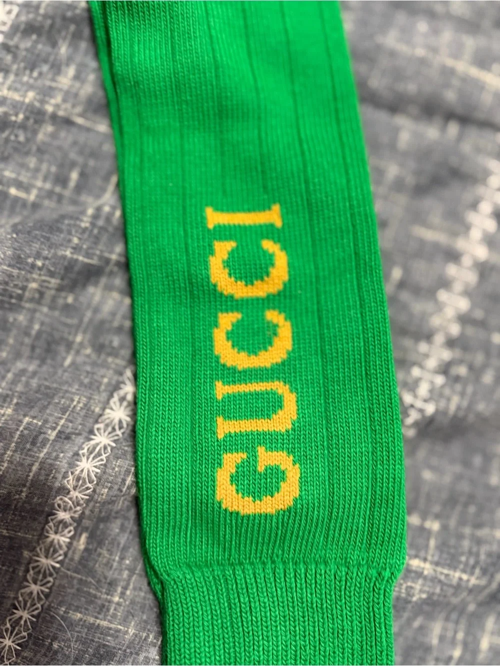 GUCCI Bright Green Ribbed Men’s Socks